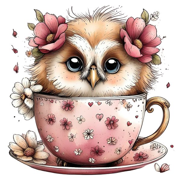 45 Whimsical Owls Clipart Bundle | Watercolor Sketch Style | Commercial Use — image 27