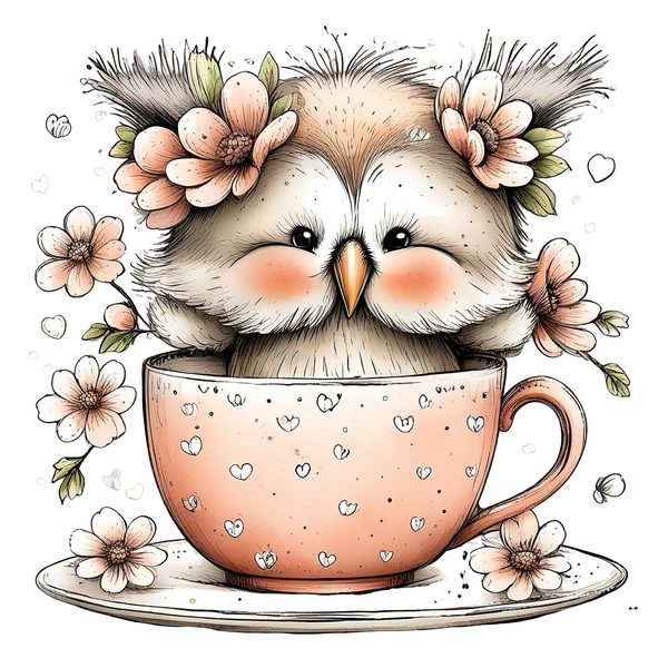 45 Whimsical Owls Clipart Bundle | Watercolor Sketch Style | Commercial Use — image 28