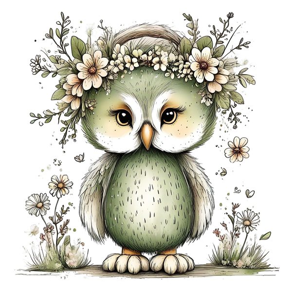 45 Whimsical Owls Clipart Bundle | Watercolor Sketch Style | Commercial Use — image 30