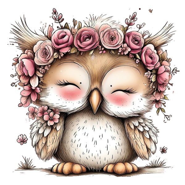 45 Whimsical Owls Clipart Bundle | Watercolor Sketch Style | Commercial Use — image 32