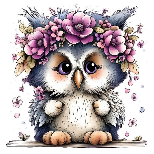 45 Whimsical Owls Clipart Bundle | Watercolor Sketch Style | Commercial Use — image 37