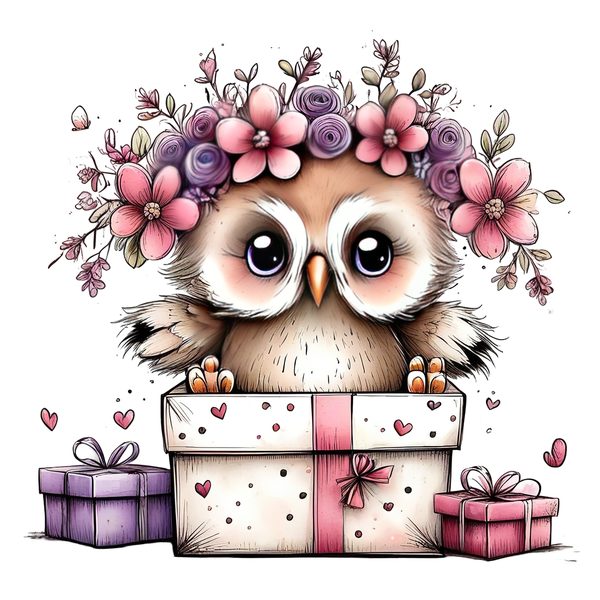 45 Whimsical Owls Clipart Bundle | Watercolor Sketch Style | Commercial Use — image 39