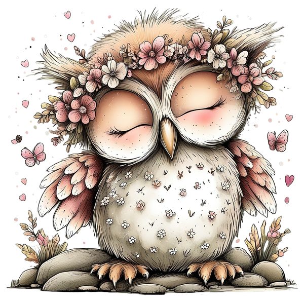 45 Whimsical Owls Clipart Bundle | Watercolor Sketch Style | Commercial Use — image 45