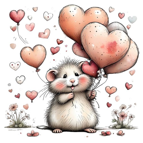 45 Whimsical Hamster Clipart Bundle | Watercolor Sketch Style | Commercial Use — image 19