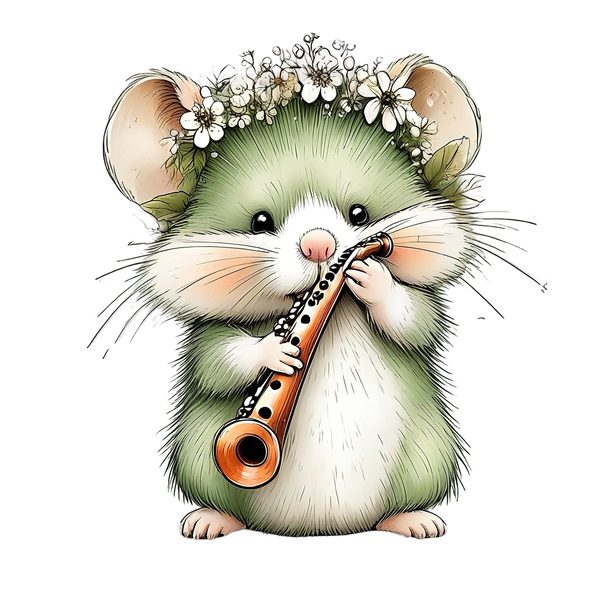 45 Whimsical Hamster Clipart Bundle | Watercolor Sketch Style | Commercial Use — image 46