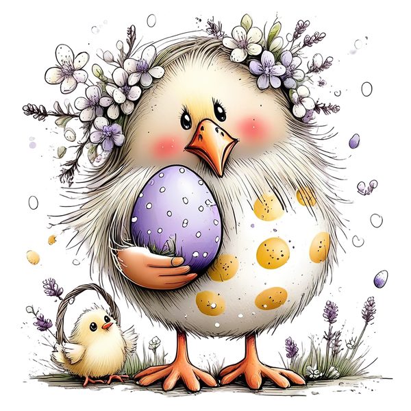 45 Whimsical Easter Animals PNG Bundle – Bunnies, Chicks | Watercolor Sketch Style | Commercial Use — image 1
