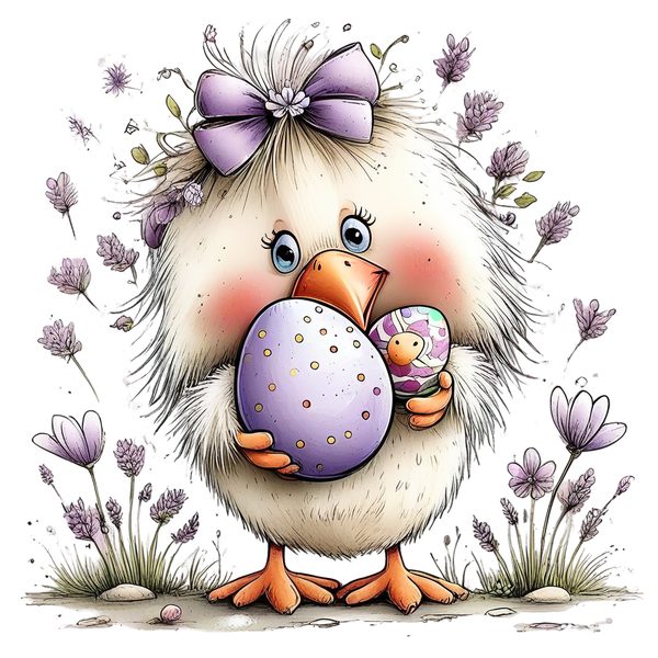 45 Whimsical Easter Animals PNG Bundle – Bunnies, Chicks | Watercolor Sketch Style | Commercial Use — image 3