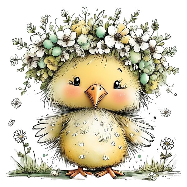 45 Whimsical Easter Animals PNG Bundle – Bunnies, Chicks | Watercolor Sketch Style | Commercial Use — image 5