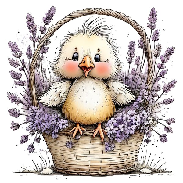 45 Whimsical Easter Animals PNG Bundle – Bunnies, Chicks | Watercolor Sketch Style | Commercial Use — image 9
