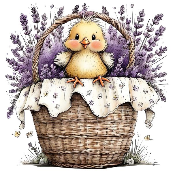45 Whimsical Easter Animals PNG Bundle – Bunnies, Chicks | Watercolor Sketch Style | Commercial Use — image 10