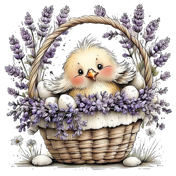 45 Whimsical Easter Animals PNG Bundle – Bunnies, Chicks | Watercolor Sketch Style | Commercial Use — image 11