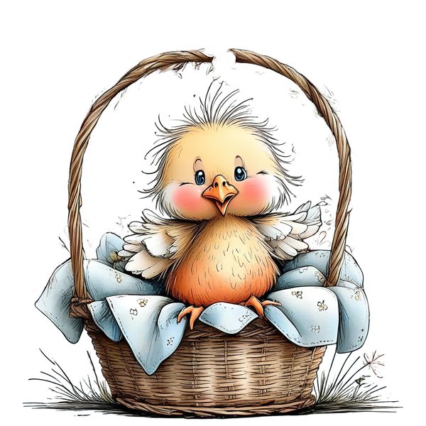 45 Whimsical Easter Animals PNG Bundle – Bunnies, Chicks | Watercolor Sketch Style | Commercial Use — image 12