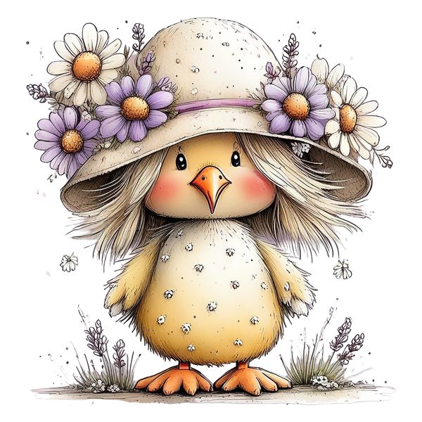 45 Whimsical Easter Animals PNG Bundle – Bunnies, Chicks | Watercolor Sketch Style | Commercial Use — image 20
