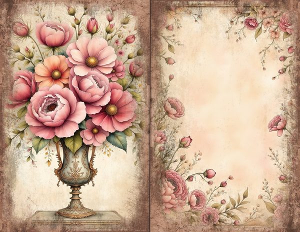 30 Whimsical Girls Journal Spreads: Printable Open Book Pages - Commercial Use JPGs — image 11