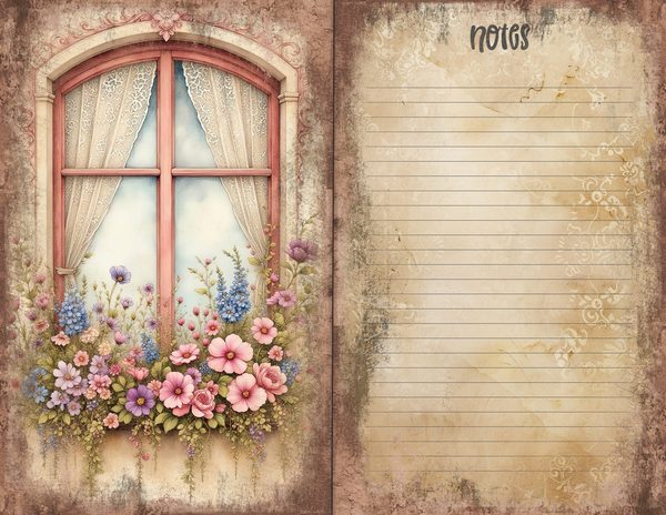 30 Whimsical Girls Journal Spreads: Printable Open Book Pages - Commercial Use JPGs — image 12