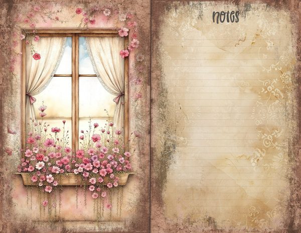 30 Whimsical Girls Journal Spreads: Printable Open Book Pages - Commercial Use JPGs — image 13