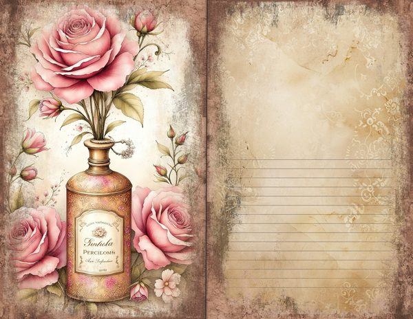 30 Whimsical Girls Journal Spreads: Printable Open Book Pages - Commercial Use JPGs — image 16