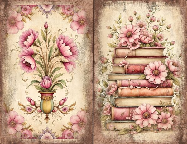 30 Whimsical Girls Journal Spreads: Printable Open Book Pages - Commercial Use JPGs — image 17