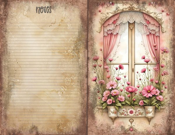 30 Whimsical Girls Journal Spreads: Printable Open Book Pages - Commercial Use JPGs — image 26