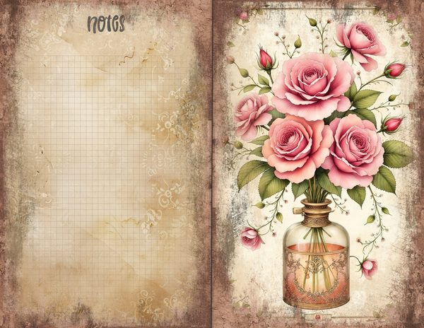 30 Whimsical Girls Journal Spreads: Printable Open Book Pages - Commercial Use JPGs — image 28