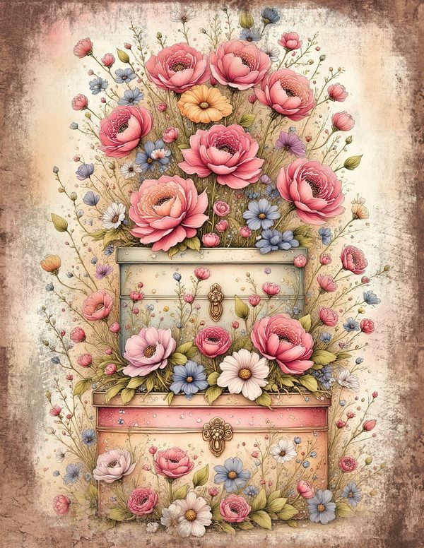 Whimsical Girls Junk Journal Pages: 60 Watercolor Digital Paper, Scrapbook Printables — image 2