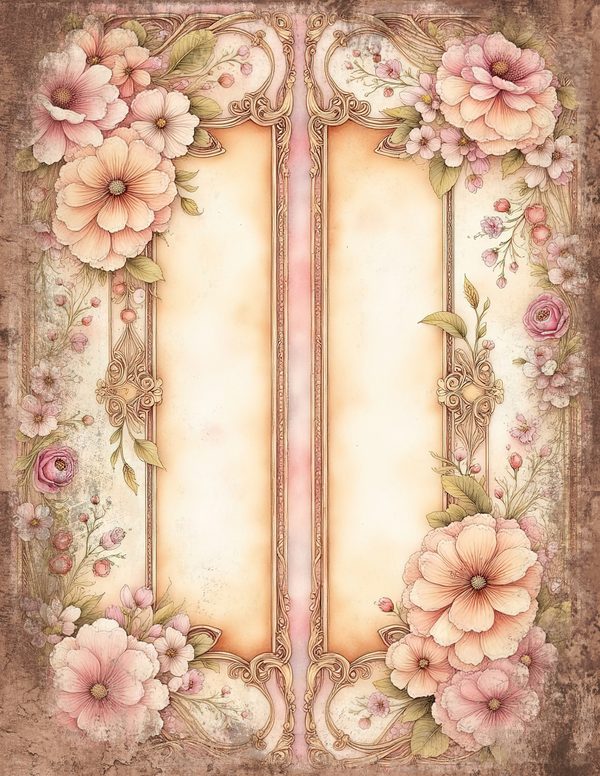 Whimsical Girls Junk Journal Pages: 60 Watercolor Digital Paper, Scrapbook Printables — image 20