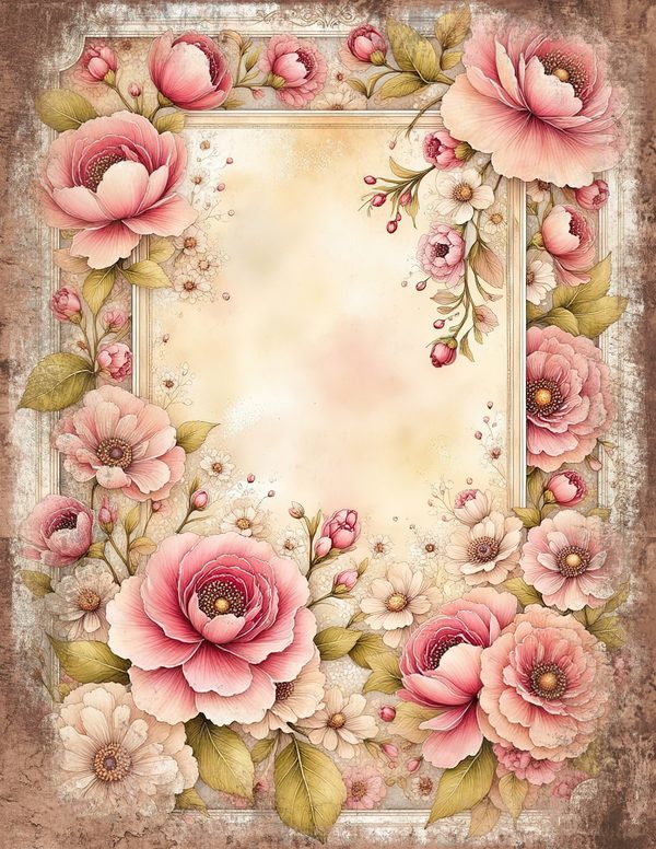 Whimsical Girls Junk Journal Pages: 60 Watercolor Digital Paper, Scrapbook Printables — image 22