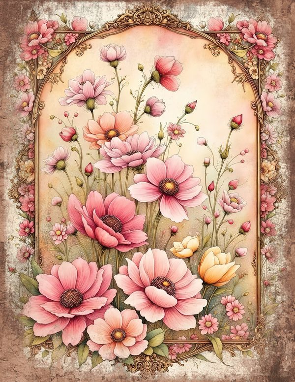 Whimsical Girls Junk Journal Pages: 60 Watercolor Digital Paper, Scrapbook Printables — image 27