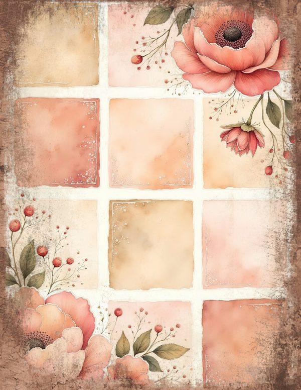 Whimsical Girls Junk Journal Pages: 60 Watercolor Digital Paper, Scrapbook Printables — image 37
