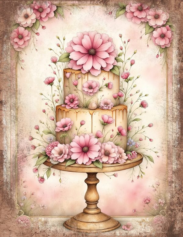 Whimsical Girls Junk Journal Pages: 60 Watercolor Digital Paper, Scrapbook Printables — image 38