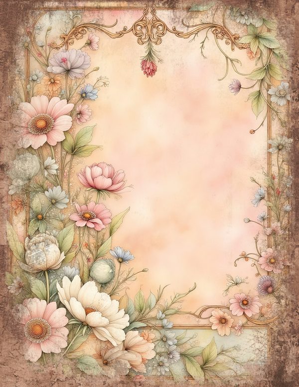 Whimsical Girls Junk Journal Pages: 60 Watercolor Digital Paper, Scrapbook Printables — image 41