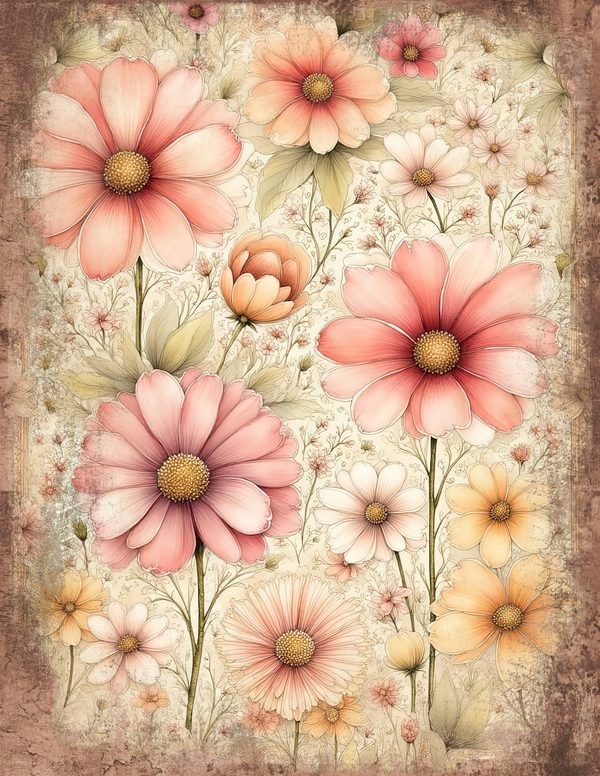 Whimsical Girls Junk Journal Pages: 60 Watercolor Digital Paper, Scrapbook Printables — image 43