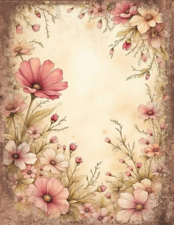 Whimsical Girls Junk Journal Pages: 60 Watercolor Digital Paper, Scrapbook Printables — image 45