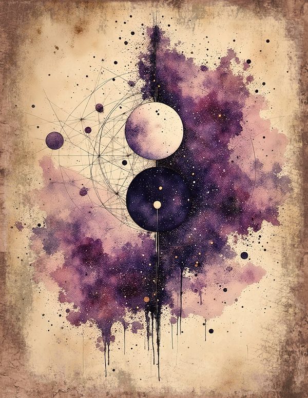 Cosmos Nebula Moth Junk Journal Pages: 60 Watercolor Digital Paper, Scrapbook Printables — image 11