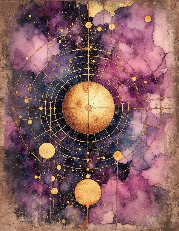 Cosmos Nebula Moth Junk Journal Pages: 60 Watercolor Digital Paper, Scrapbook Printables — image 17