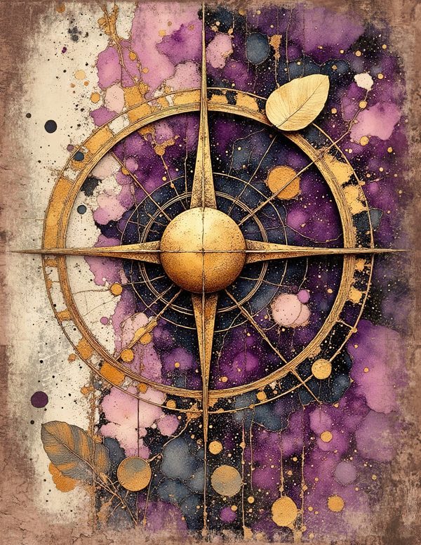 Cosmos Nebula Moth Junk Journal Pages: 60 Watercolor Digital Paper, Scrapbook Printables — image 18