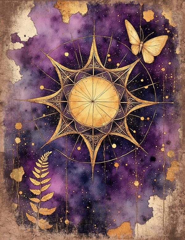 Cosmos Nebula Moth Junk Journal Pages: 60 Watercolor Digital Paper, Scrapbook Printables — image 20