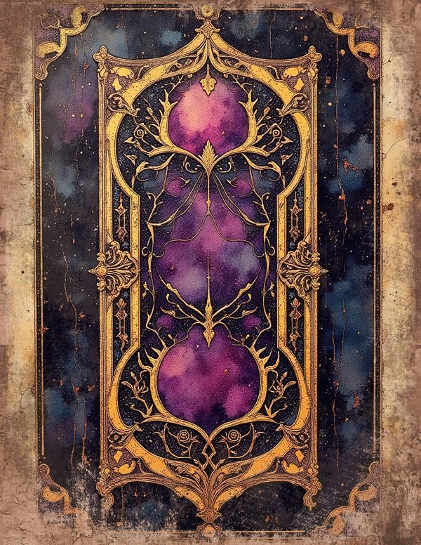 Cosmos Nebula Moth Junk Journal Pages: 60 Watercolor Digital Paper, Scrapbook Printables — image 24