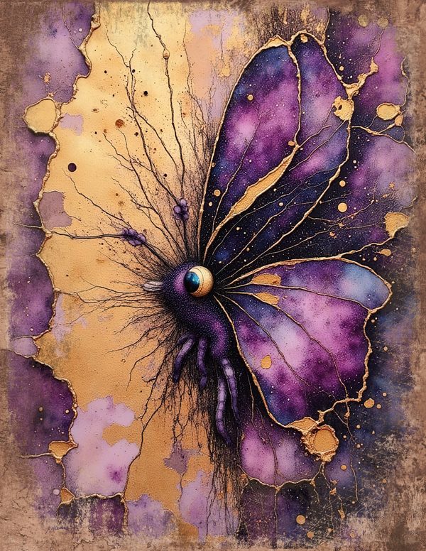 Cosmos Nebula Moth Junk Journal Pages: 60 Watercolor Digital Paper, Scrapbook Printables — image 26