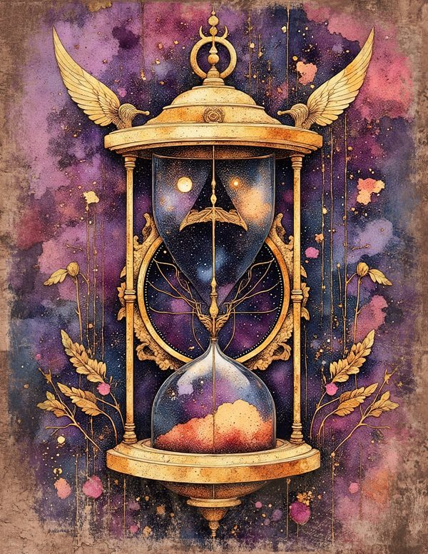 Cosmos Nebula Moth Junk Journal Pages: 60 Watercolor Digital Paper, Scrapbook Printables — image 43