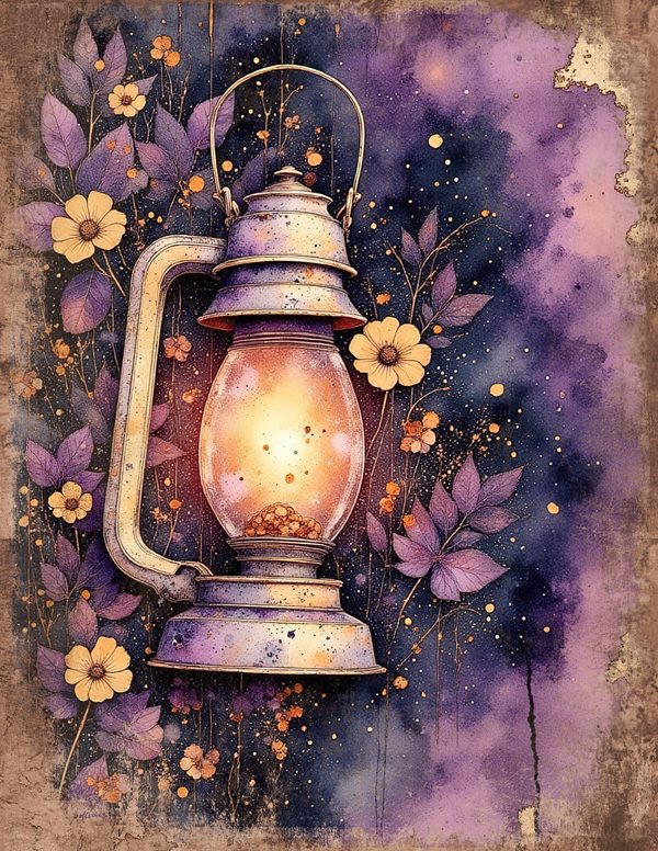 Cosmos Nebula Moth Junk Journal Pages: 60 Watercolor Digital Paper, Scrapbook Printables — image 46
