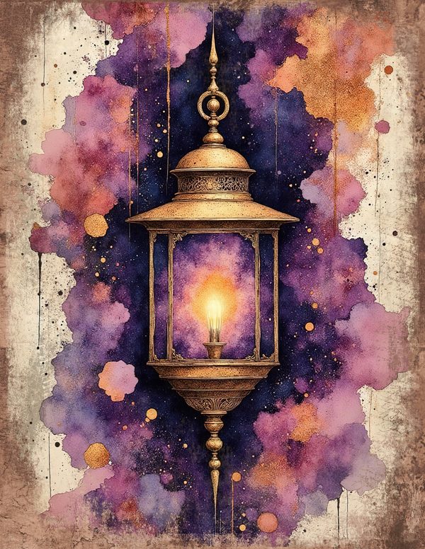 Cosmos Nebula Moth Junk Journal Pages: 60 Watercolor Digital Paper, Scrapbook Printables — image 50