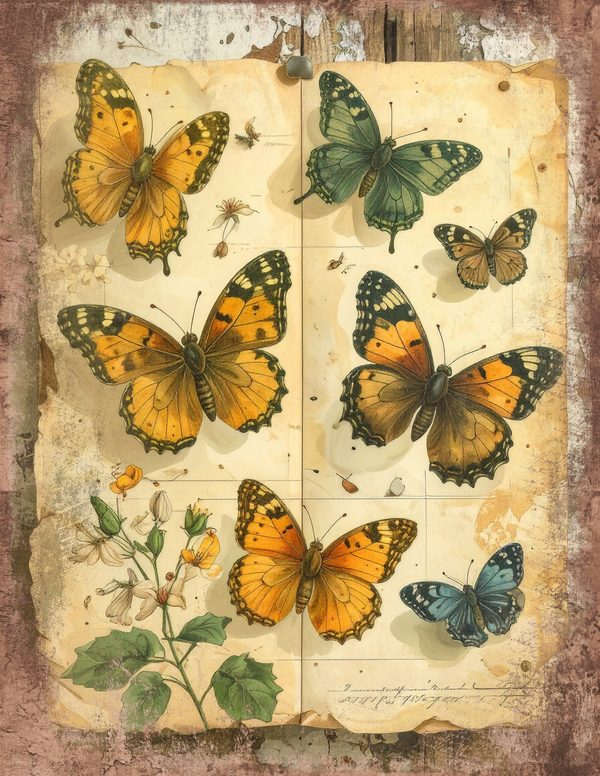 Wildlflower Meadow Junk Journal Pages: 65 Watercolor Digital Paper - Scrapbook Printables - Commercial Use — image 13