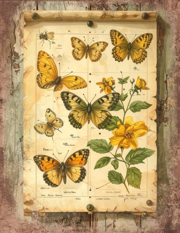 Wildlflower Meadow Junk Journal Pages: 65 Watercolor Digital Paper - Scrapbook Printables - Commercial Use — image 14