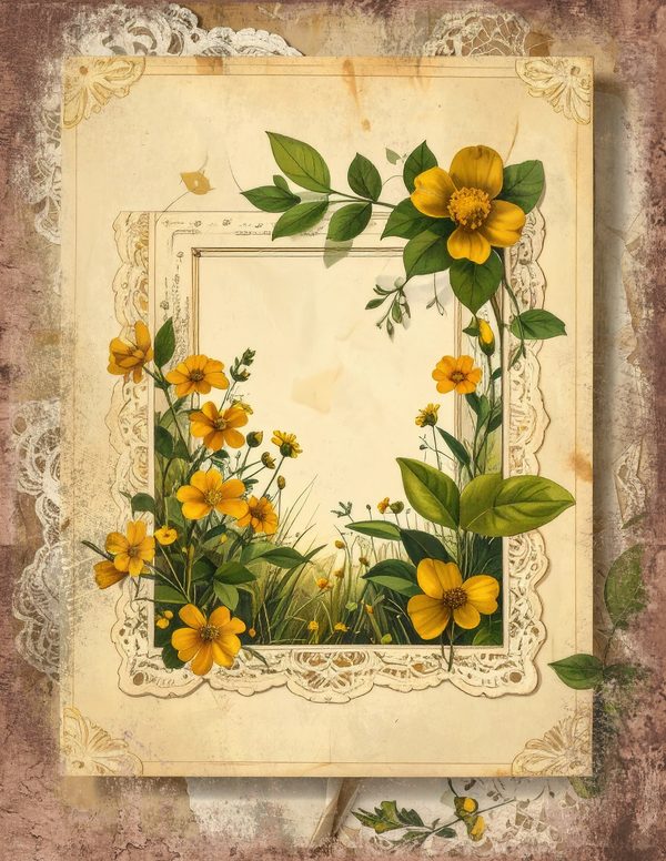 Wildlflower Meadow Junk Journal Pages: 65 Watercolor Digital Paper - Scrapbook Printables - Commercial Use — image 18