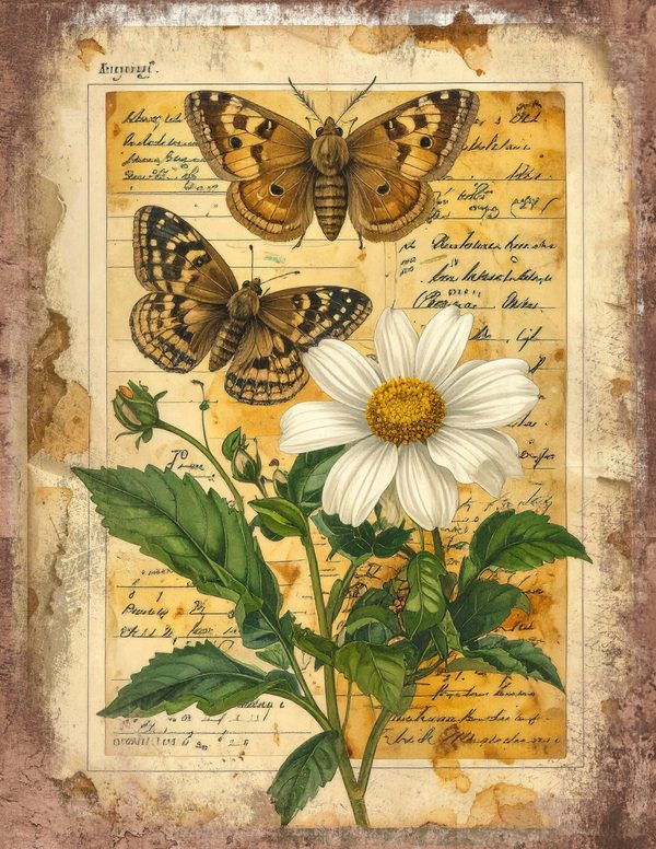 Wildlflower Meadow Junk Journal Pages: 65 Watercolor Digital Paper - Scrapbook Printables - Commercial Use — image 19