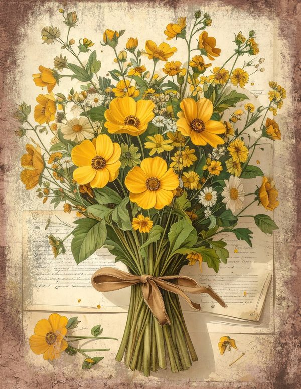 Wildlflower Meadow Junk Journal Pages: 65 Watercolor Digital Paper - Scrapbook Printables - Commercial Use — image 20