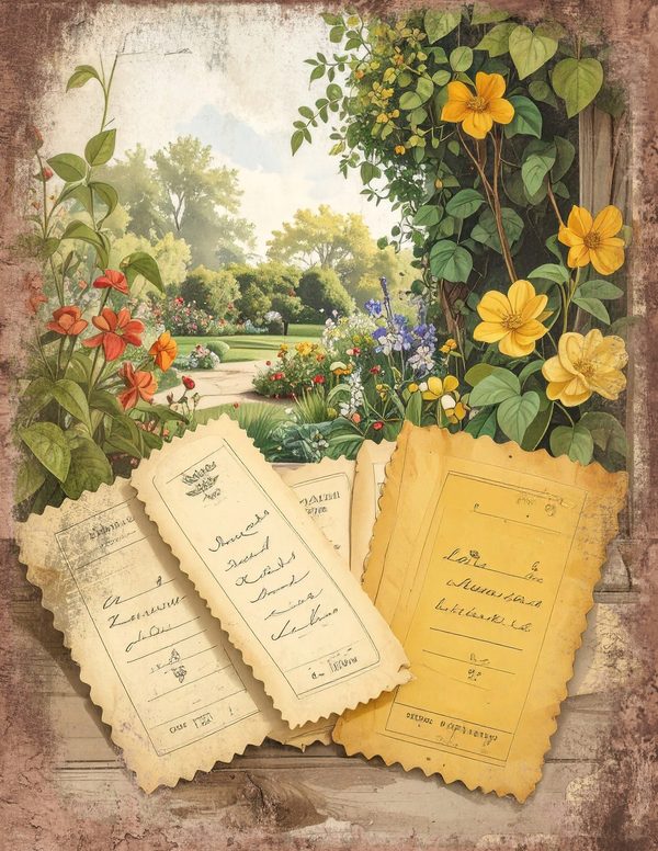 Wildlflower Meadow Junk Journal Pages: 65 Watercolor Digital Paper - Scrapbook Printables - Commercial Use — image 26