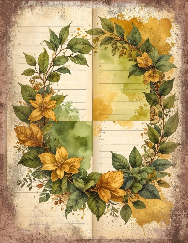 Wildlflower Meadow Junk Journal Pages: 65 Watercolor Digital Paper - Scrapbook Printables - Commercial Use — image 32