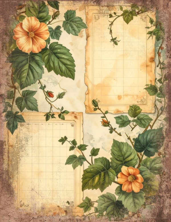 Wildlflower Meadow Junk Journal Pages: 65 Watercolor Digital Paper - Scrapbook Printables - Commercial Use — image 33
